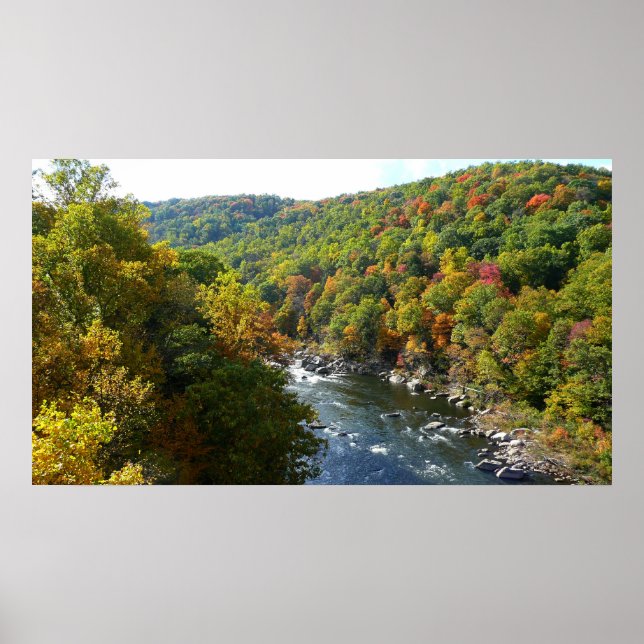 Ohiopyle Fluss im Herbst II Pennsylvania Herbst Poster (Vorne)