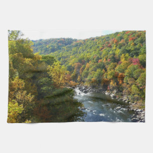 Ohiopyle River im Herbst II Pennsylvania Herbst Küchentuch
