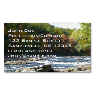 Ohiopyle River Rapids in Herbst Pennsylvania Herbs Magnetische Visitenkarte