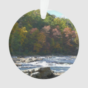Ohiopyle River Stromschnellen im Herbst Pennsylvan Ornament