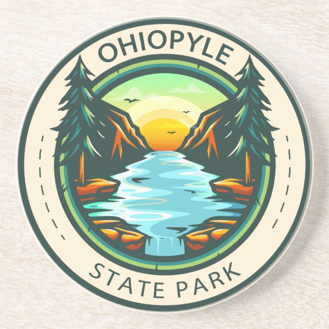 Ohiopyle Staat Park Pennsylvania Abzeichen Getränkeuntersetzer (Vorne)
