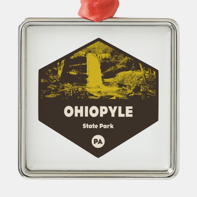 Ohiopyle Staat Park Pennsylvania Ornament Aus Metall (Vorne)