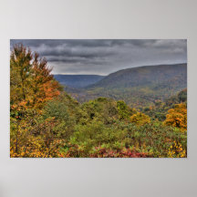 Ohiopyle Valley Aussicht im Herbst, Pennsylvania