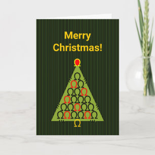 Ohm Christmas Tree Weihnachtskarte Dankeskarte