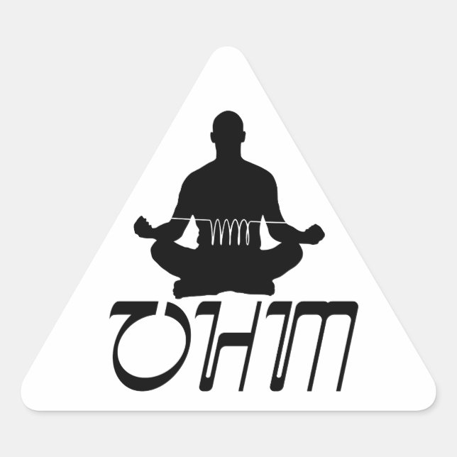 OHM DREIECKIGER AUFKLEBER (Vorderseite)