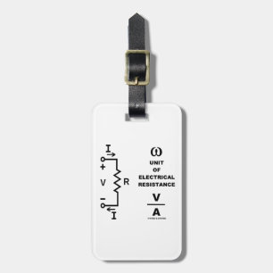 Ohm eine Einheit des elektrischen Widerstands Gepäckanhänger