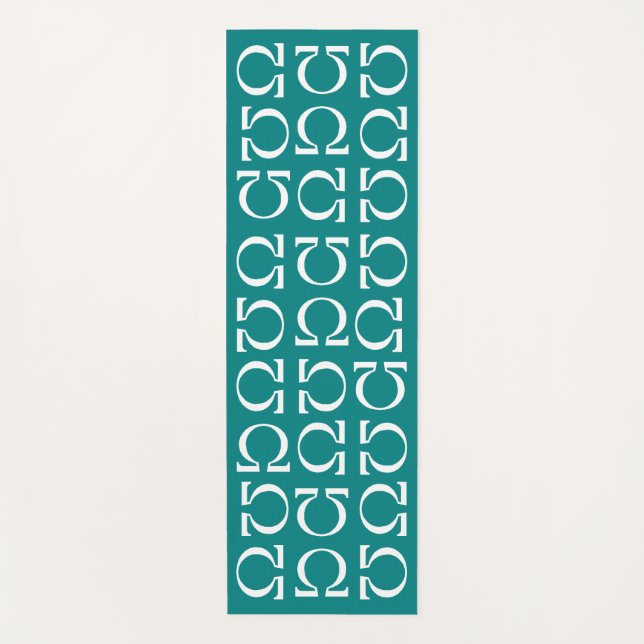 Ohm Electrical Resistance Science Aquamarin Yoga M Yogamatte (Vorderseite)