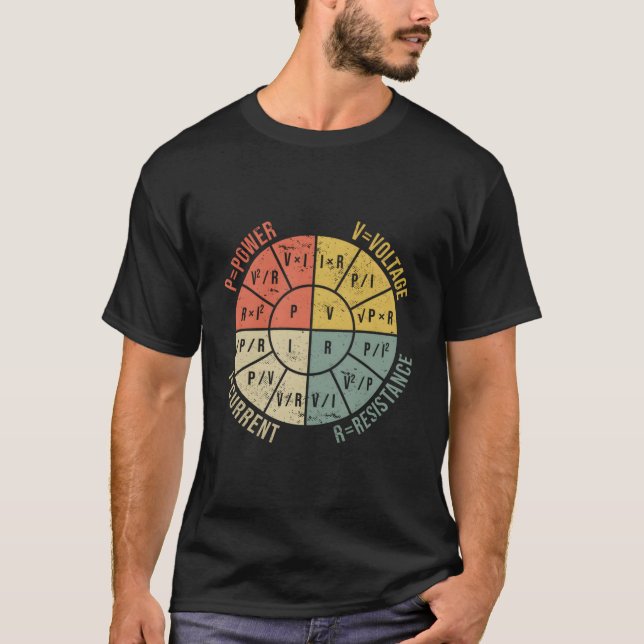 Ohm Law Diagramm Electrical Electronics Engineer V T-Shirt (Vorderseite)