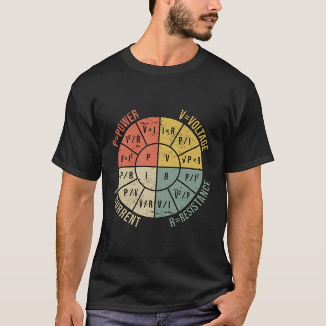 Ohm Law Diagramm Electrical Electronics Engineer V T-Shirt (Vorderseite)