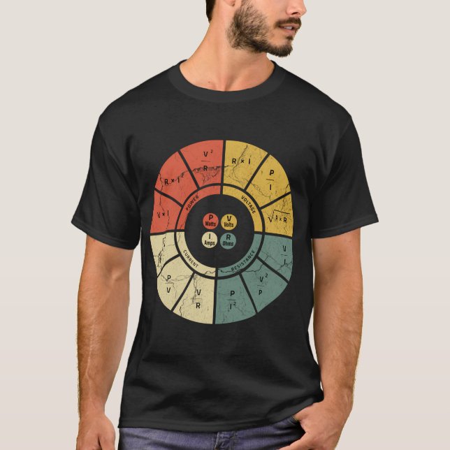 Ohm Law Diagramm Elektrischer Elektronikingenieur T-Shirt (Vorderseite)