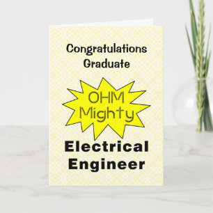 Ohm Mighty Electrical Engineer Abschluss Card Dankeskarte