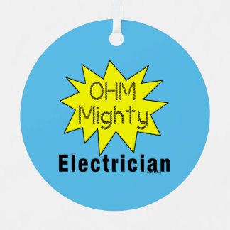 Ohm Mighty Electrician Ornament Aus Metall