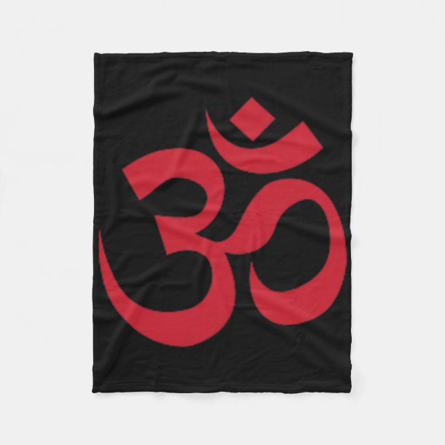 Ohm Om Symbol Yoga- und Meditationsdesign  Fleecedecke (Vorderseite)