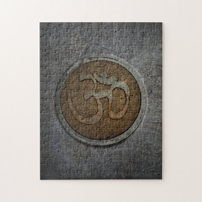 Ohm Sign Puzzle. Spiritualität trifft Gehirnschmer (Vertikal)