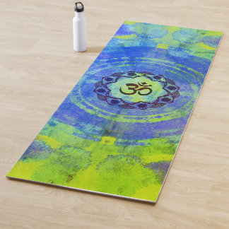 Ohm-Symbol, Mandala - grün Yogamatte
