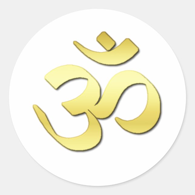 Ohm-Symbol Runder Aufkleber (Vorderseite)