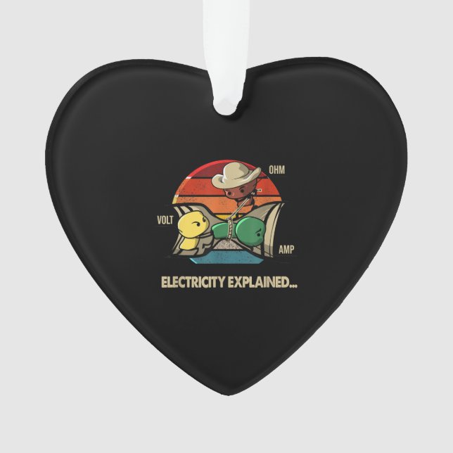 Ohm Volt Amp Electrical erklärt Elektriker Ornament (Vorderseite)
