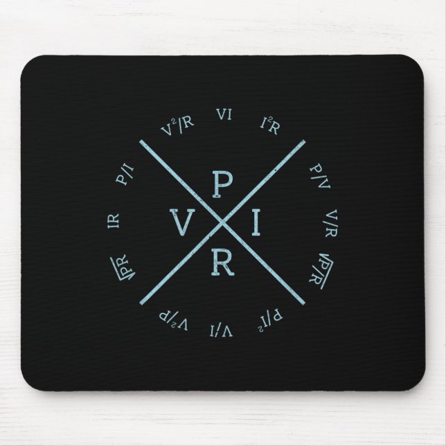 Ohms Law Power Wheel - Electrical Electronics Engi Mousepad (Vorne)