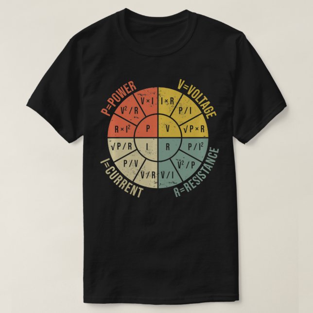 Ohmsches Gesetz Diagramm Elektrische Elektronik In T-Shirt (Design vorne)