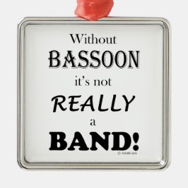 Ohne Bassoon - Band Silbernes Ornament