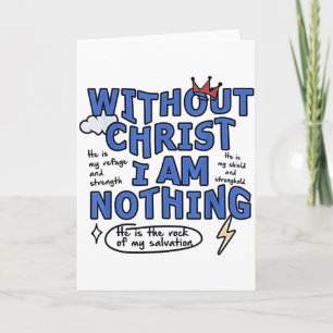 Ohne Christus bin ich nichts Karte