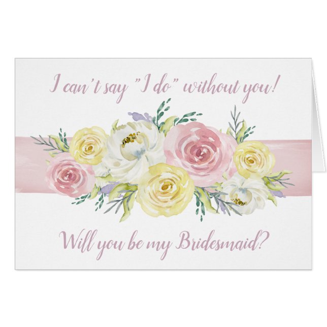 Ohne dich kann ich nicht "Ich tue" sagen! Floral B (Vorderseite (Horizontal))