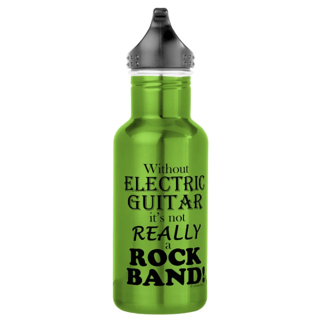 Ohne elektrische Gitarre - Rockband Edelstahlflasche (Rechts)