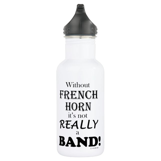 Ohne französisches Horn - Band Edelstahl Wasser B Edelstahlflasche (Rechts)