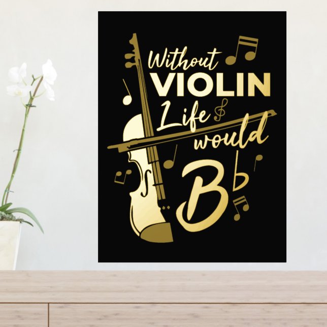 Ohne Geige wäre das flatterndes Gold des Violinist Foliendrucke (In Situ (Eingangstisch))