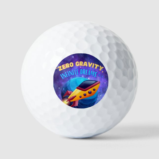Ohne Gravitation unendliche Träume Golfball (Vorderseite)