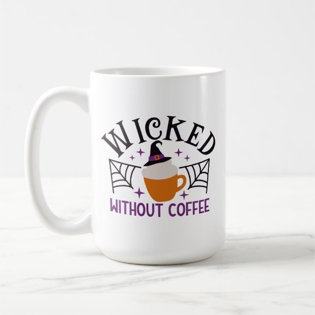 Ohne Kaffee geheultes Halloween Kaffeetasse (Links)