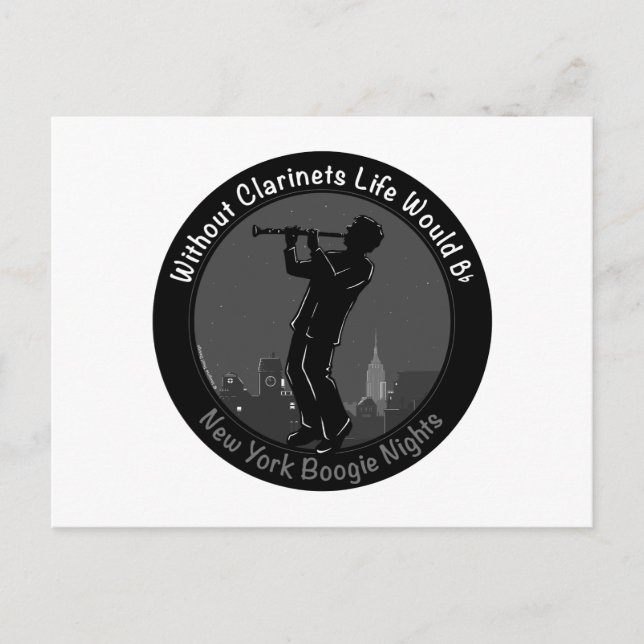 Ohne Klarinette würde das Leben B-Flat Postkarte (Vorderseite)