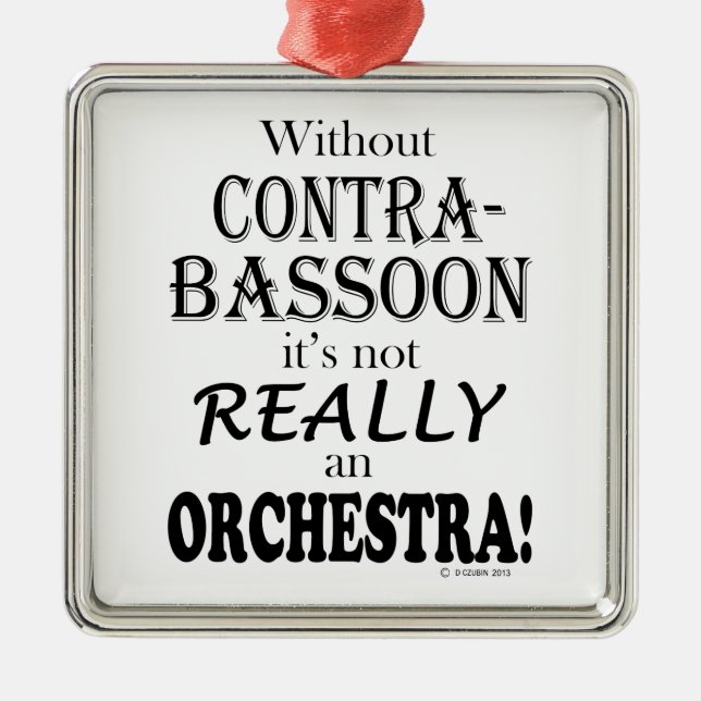 Ohne Kontrabassoon - Orchester Ornament Aus Metall (Vorne)
