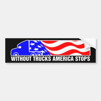 Ohne Lastkraftwagen hält Amerika Semi Truck US-Fla Autoaufkleber