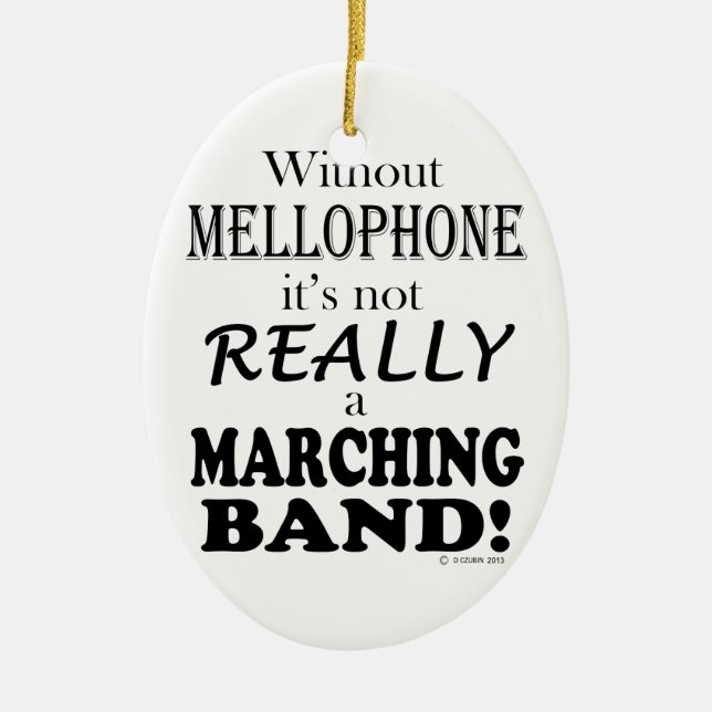 Ohne Mellophone - Marching Band Keramikornament (Vorne)