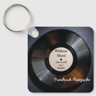 Ohne Musik - Nietzsche Zitat - Kunstdruck Schlüsselanhänger