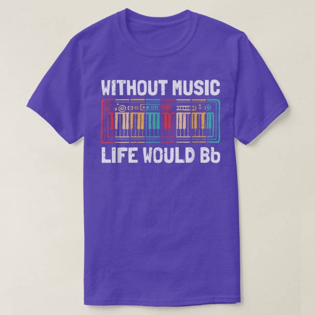 Ohne Musik wäre das Leben ein flatter Musiker3320 T-Shirt (Design vorne)