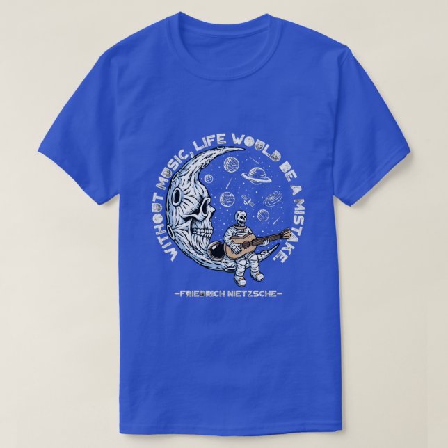 Ohne Musik wäre das Leben falsch bei Nietzsche T-Shirt (Design vorne)