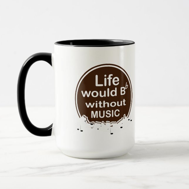 Ohne Musik wäre das Leben flach Tasse (Links)