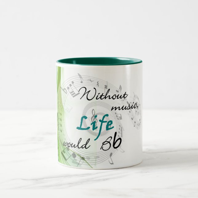Ohne Musik wurde das Leben Bb Zweifarbige Tasse (Mittel)