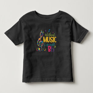 Ohne Musik würde das Leben flatter Clef Musikerno Kleinkind T-shirt