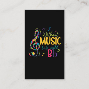 Ohne Musik würde das Leben flatter Clef Musikerno Visitenkarte