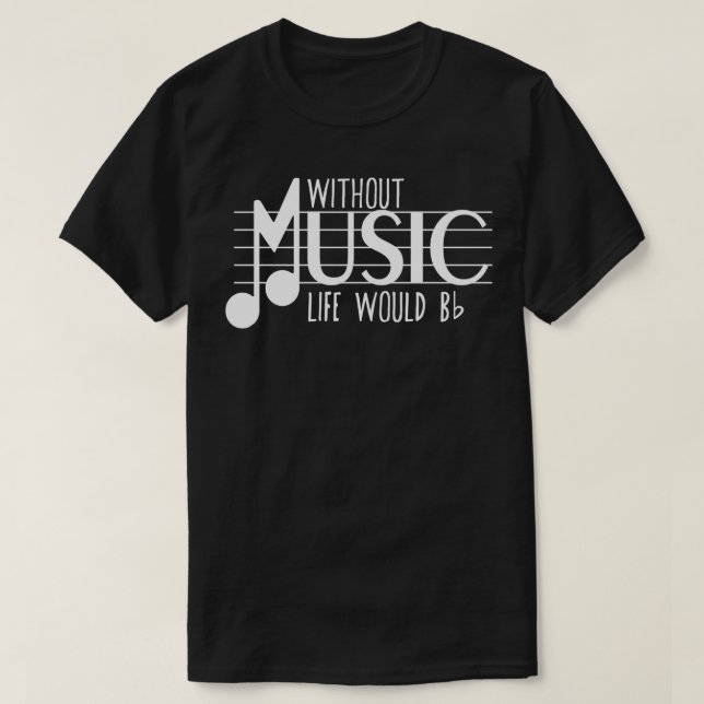 Ohne Musik würde das Leben flatterndes, sonniges M T-Shirt (Design vorne)