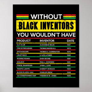 Ohne Schwarze Erfinder Geschichtsmonat Afrikanisch Poster