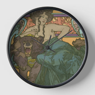 Ohne Titel von Alphonse Mucha (1902) Uhr