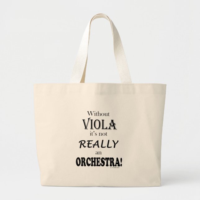 Ohne Viola - Orchester Jumbo Stoffbeutel (Vorne)