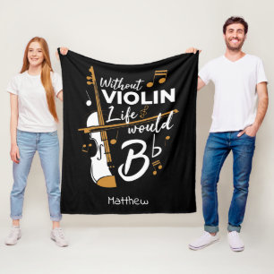 Ohne Violine wäre das Leben einfach maßgeschneider Fleecedecke