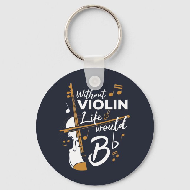 Ohne Violinleben wäre ein flatternder Niedlicher V Schlüsselanhänger (Vorderseite)