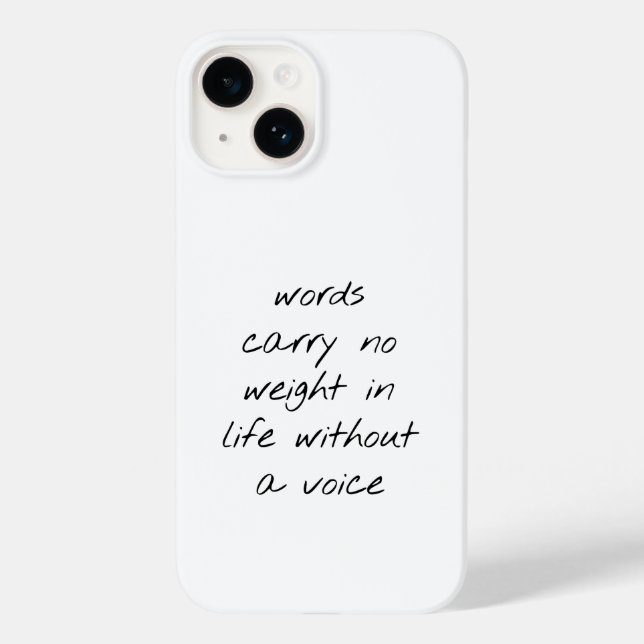 Ohne Voice iPhone Case (Rückseite)