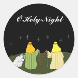 O'Holy Night - Weihnachtsfest - Siegel Runder Aufkleber